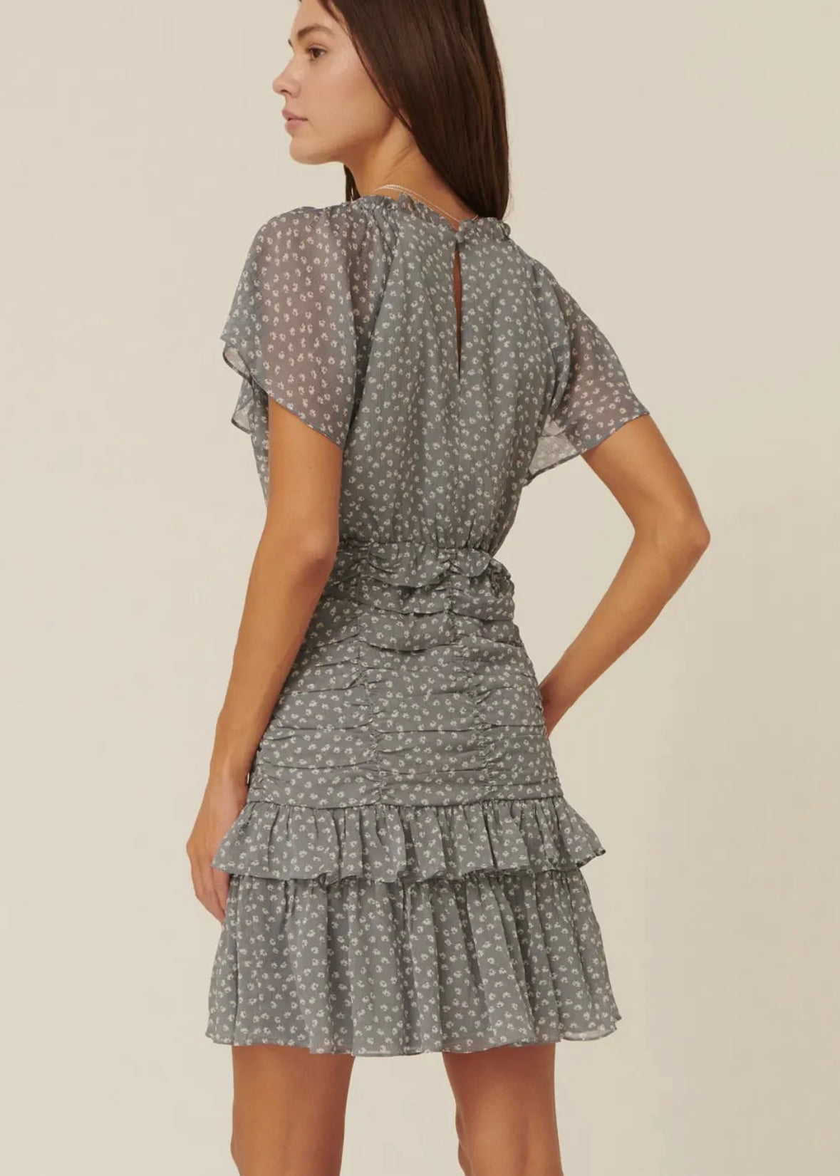Floral Butterfly Mini Dress