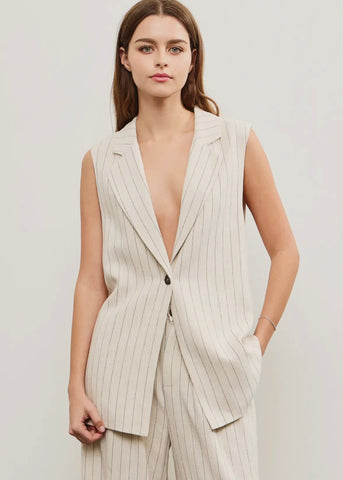 Striped Blazer Vest