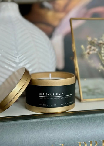 Matte Gold Tin Candle