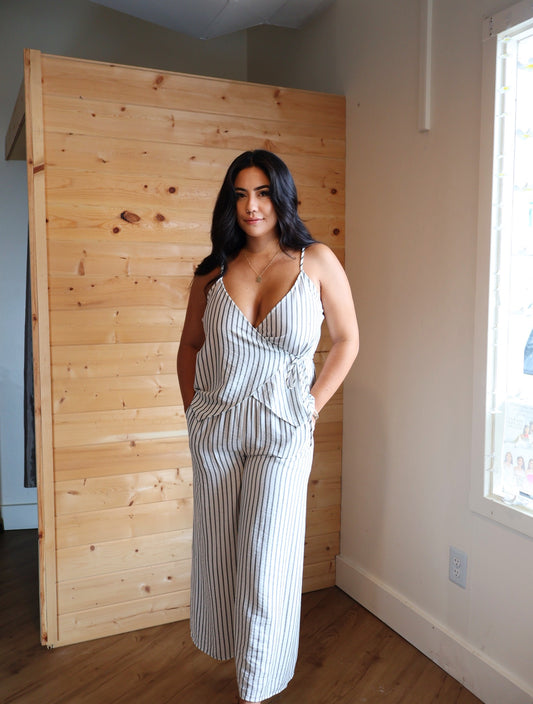 Stripe Wide Leg Pants