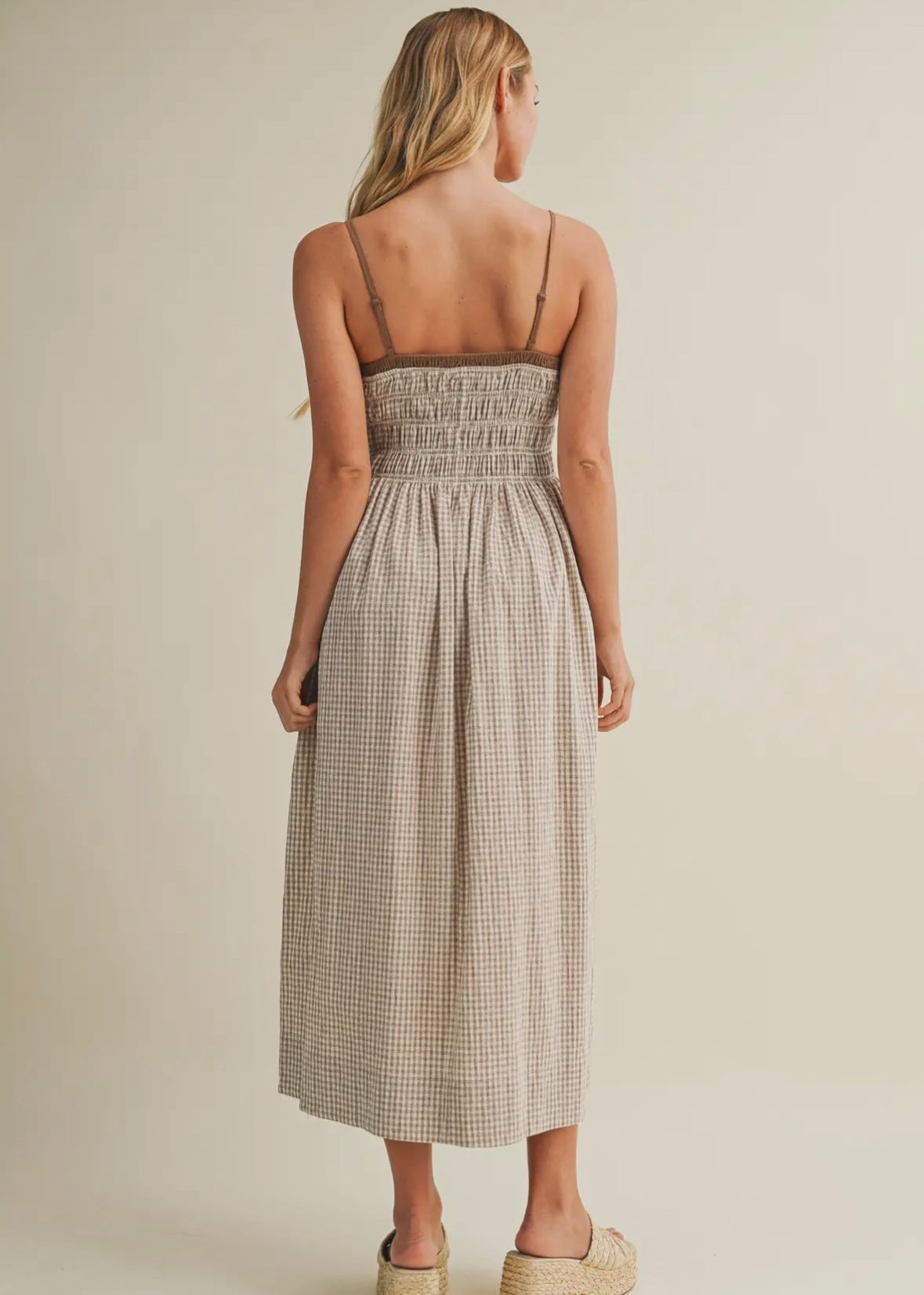 Gingham Midi Dress