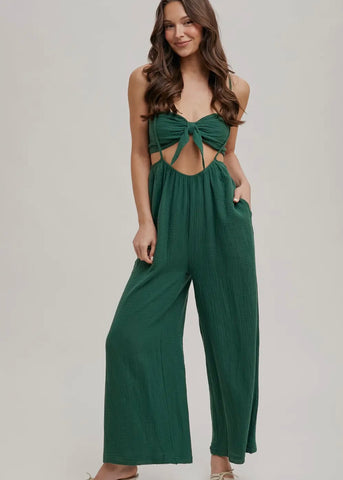 Two Piece Suspender Jumpsuit
