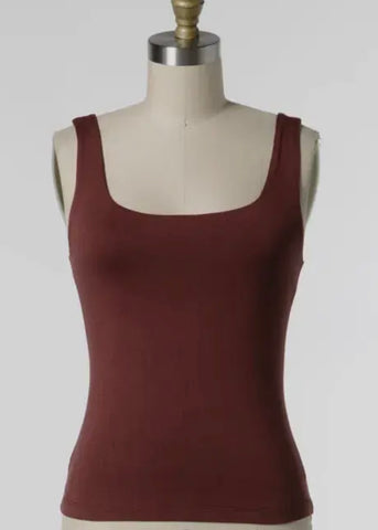 Double Layer Square Neck Tank