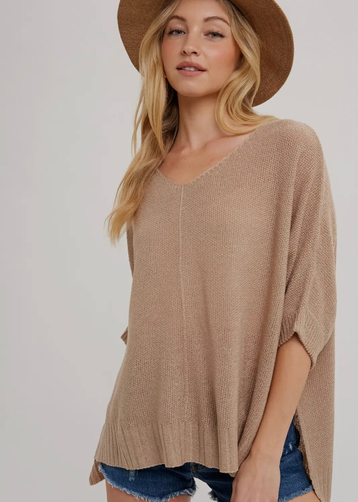 Dolman Sleeve Knit Pullover