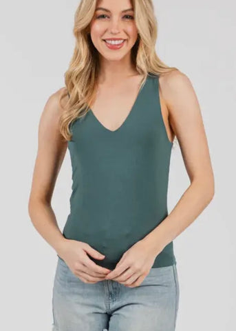Double Layer V-Neck Tank