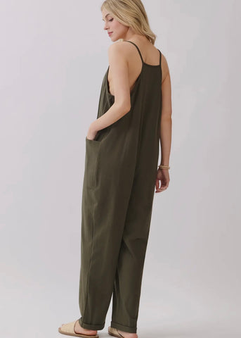 Cotton Relaxed Cami Jumpsuit