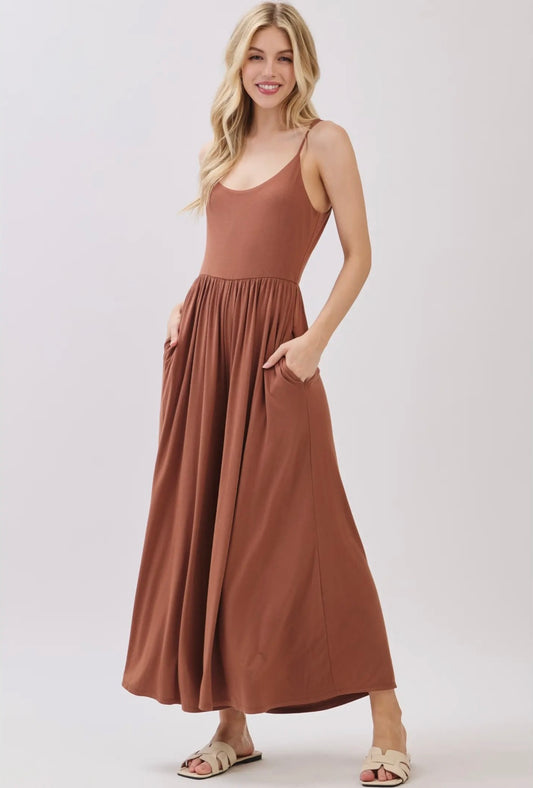 Flare Wide Leg Jumpsuit W/ Adjustable Strap