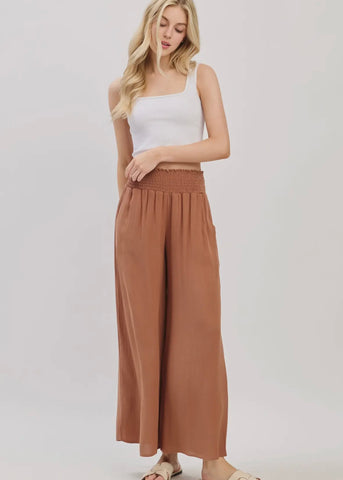 Smocked Palazzo Pants