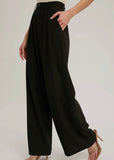 Pintuck Wide Leg Pants