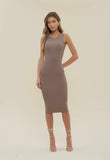 Ribbed Knit Midi Dress