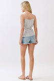 Stripe Surplice Tie Top
