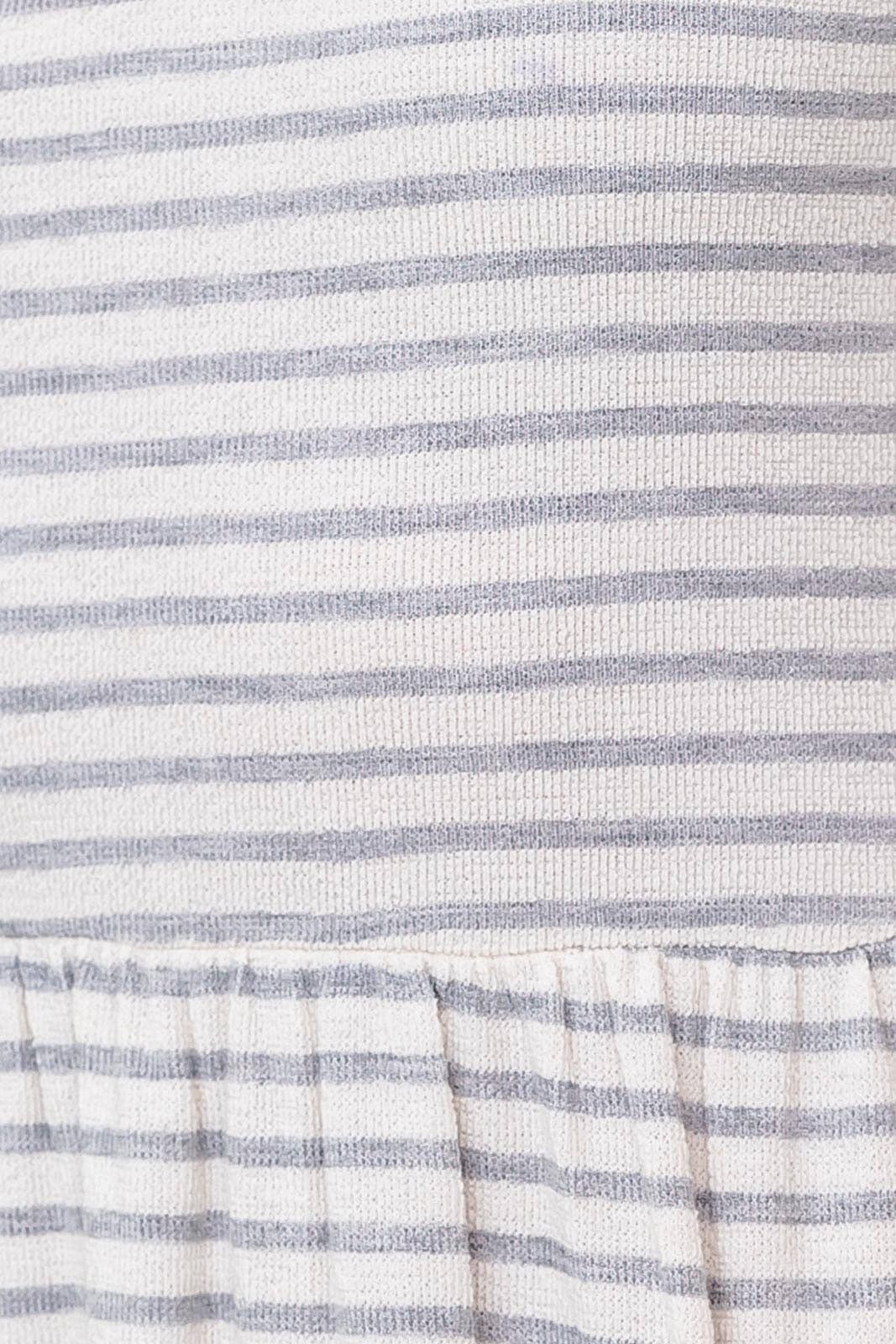Sleeveless Pocket detail Stripe Dress