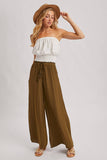 SILKY PALAZZO WIDE LEG PANTS
