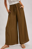 SILKY PALAZZO WIDE LEG PANTS