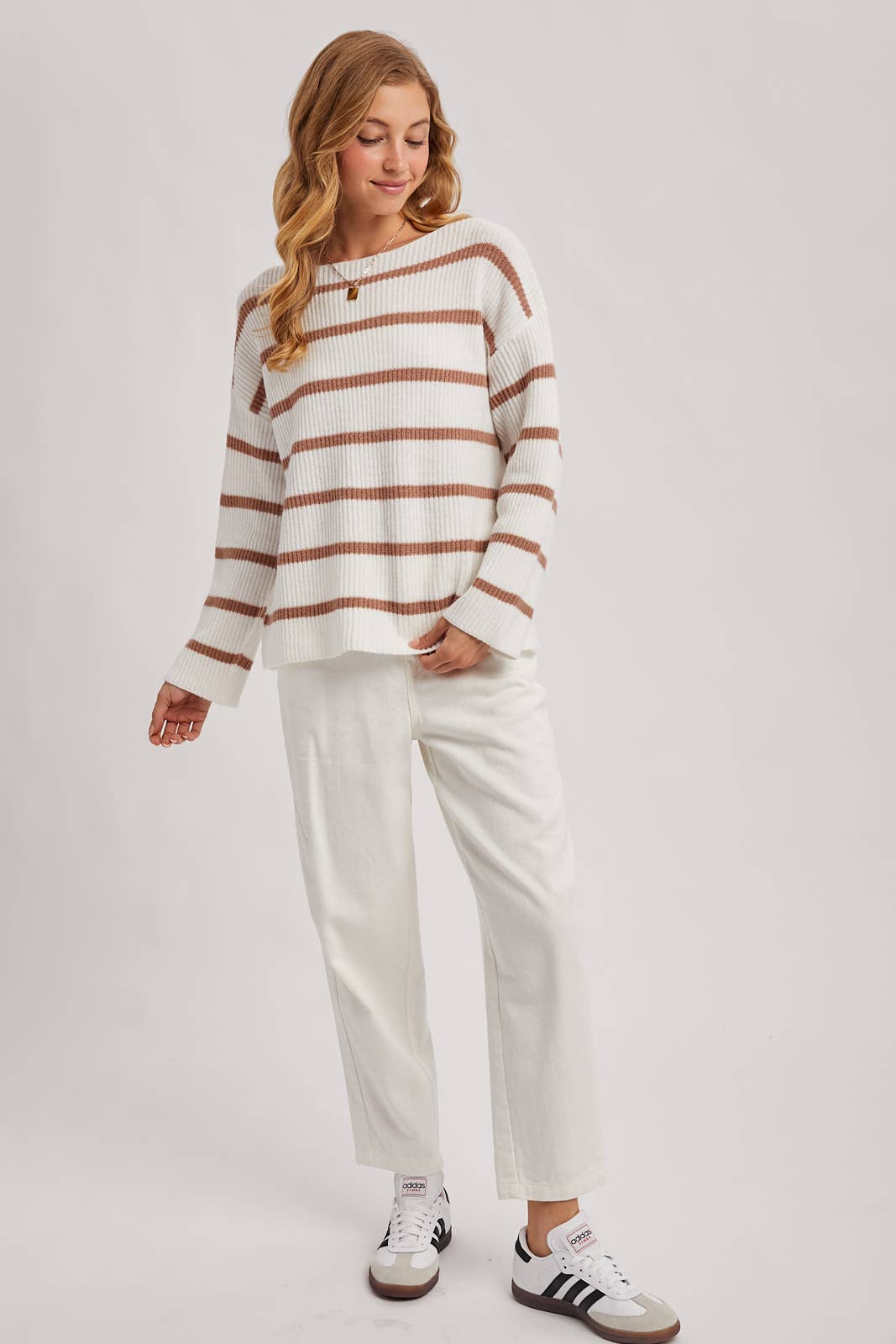 Stripe Ribbed Pullover