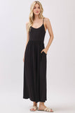 Flare Wide Leg Jumpsuit W/ Adjustable Strap