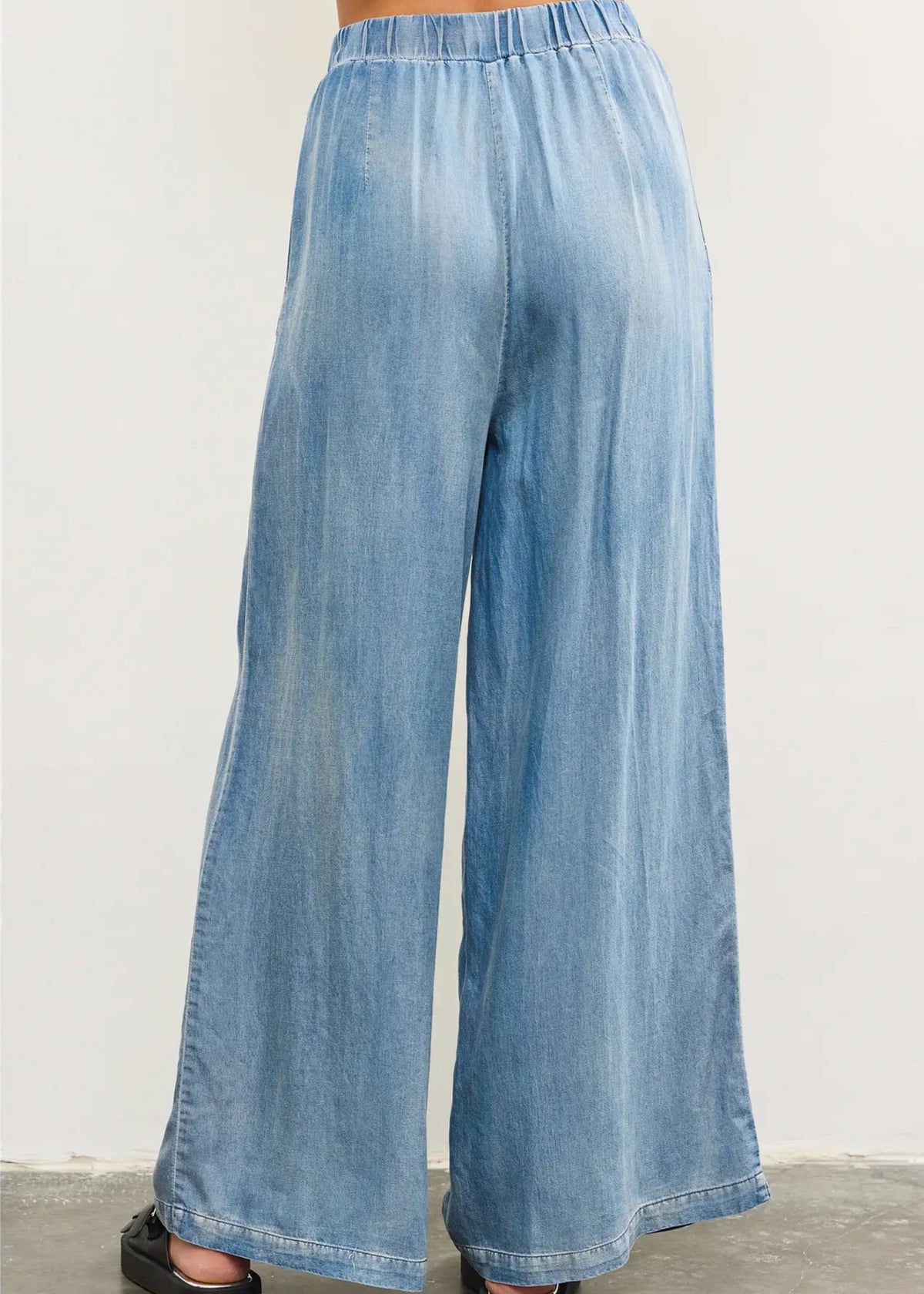 Denim Wide Leg Pants