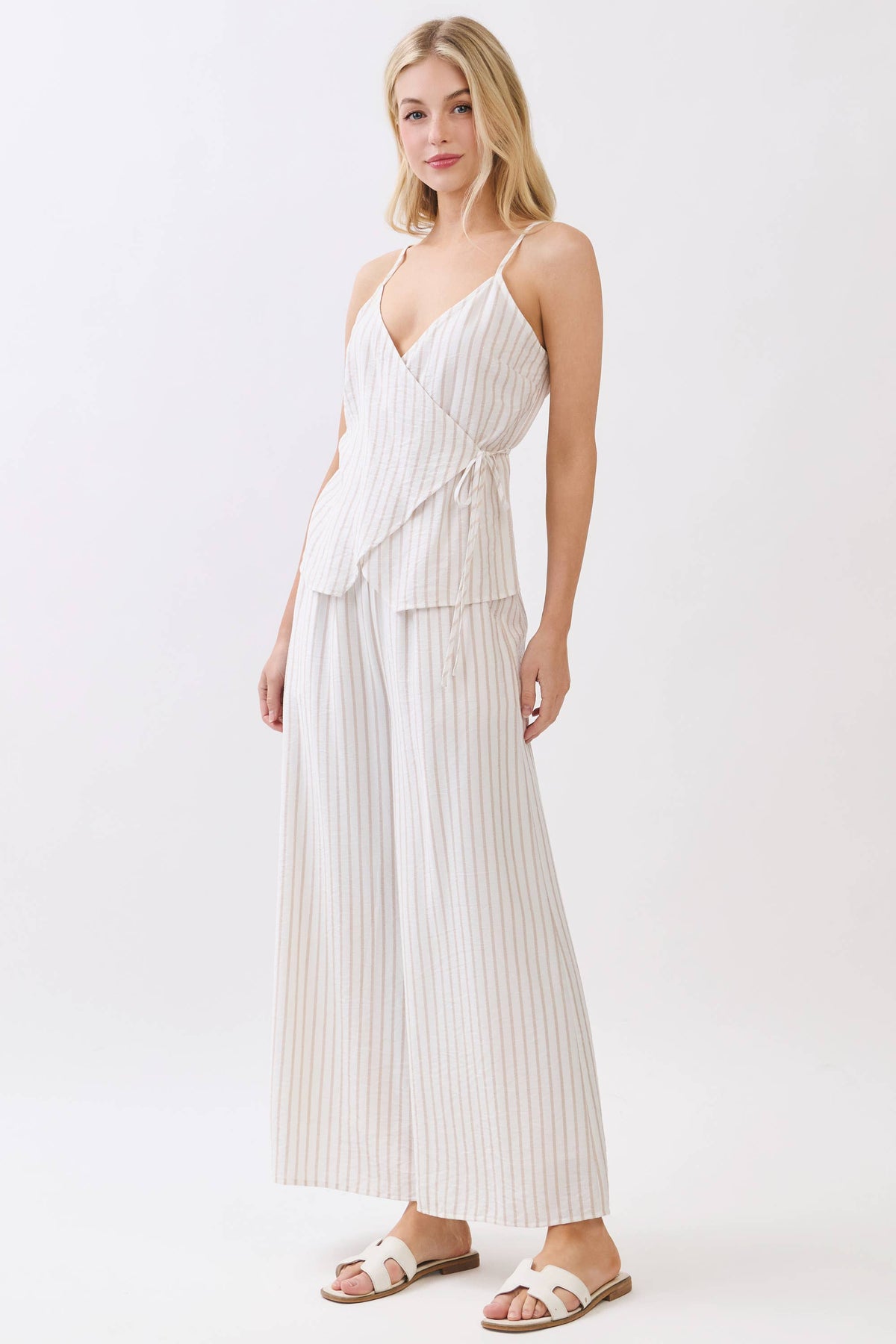 Stripe Wide Leg Pants