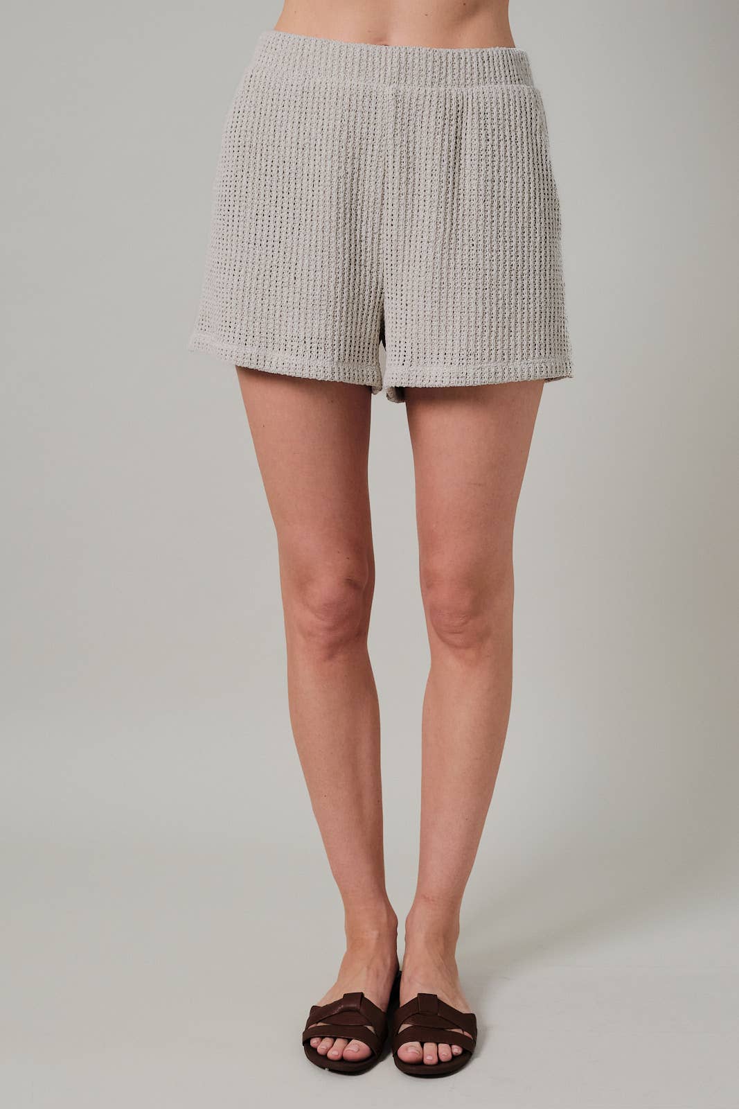 BOAT NECK AND HIGH WAIST SHORTS