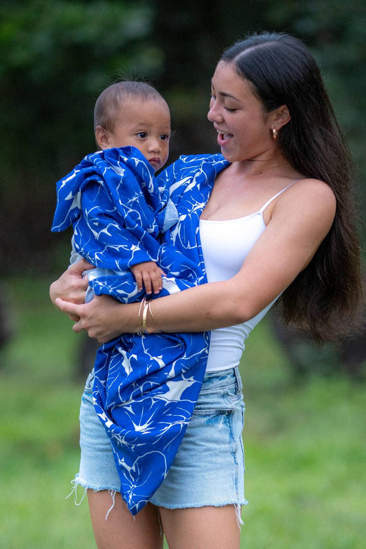 Paradise Now- Kalo Blues Baby Swaddle
