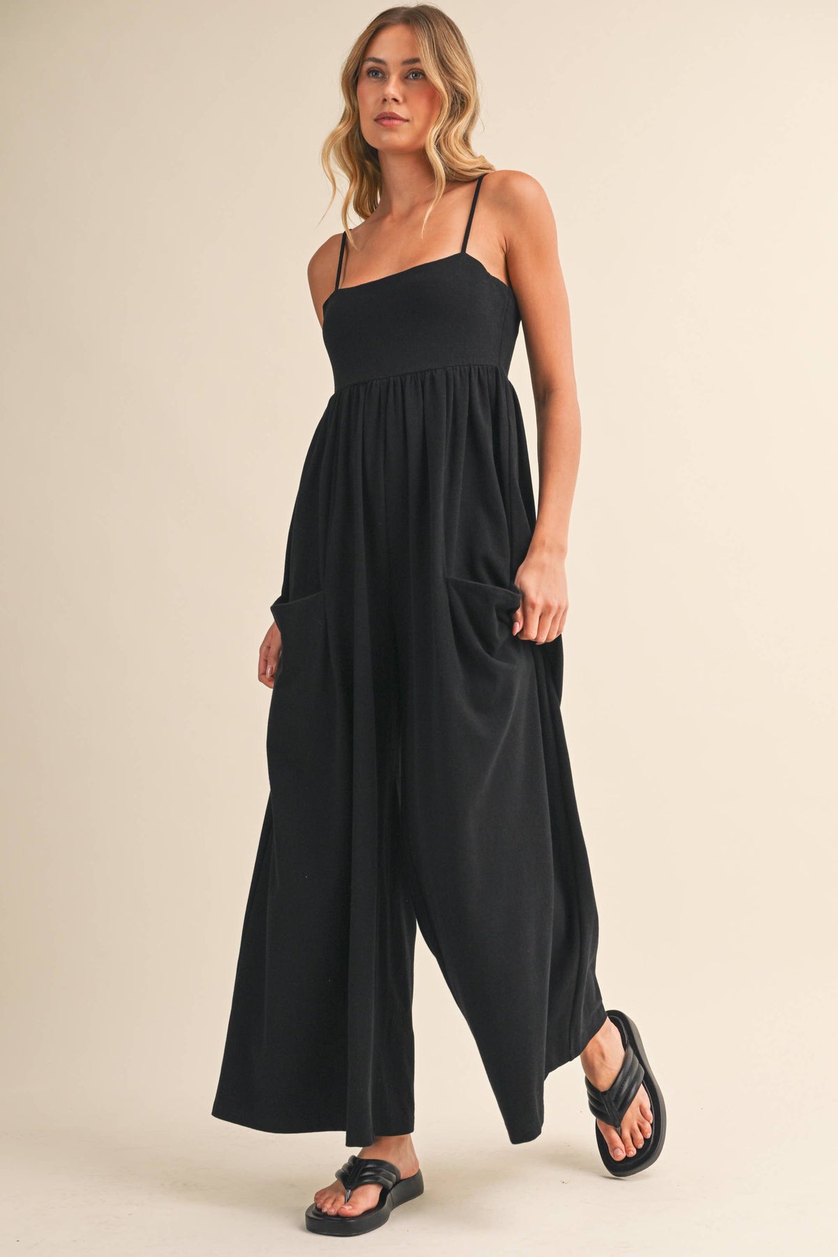 Empire Waist Wide Leg Jumpsuit