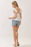 Gauze Baby Doll Ruffle Top