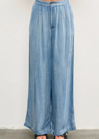 Denim Wide Leg Pants