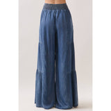 Denim Tencel Wide Leg Pant