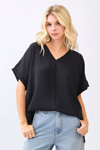 AIRFLOW DOLMAN SLEEVE WOVEN TOP
