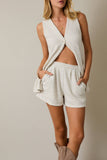 V-NECK SLEEVELESS TUNIC TOP