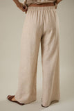 Pleat Waist Wide Leg Pant