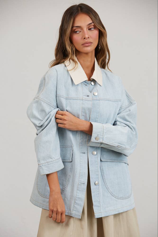 Oversized Utility Denim Jacket