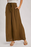 SILKY PALAZZO WIDE LEG PANTS
