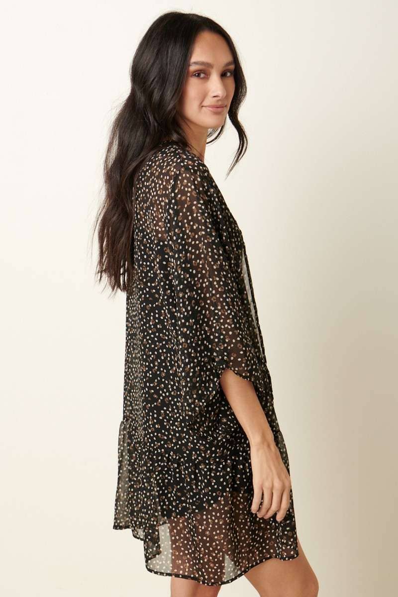 LEOPARD PRINT CHIFFON DUSTER