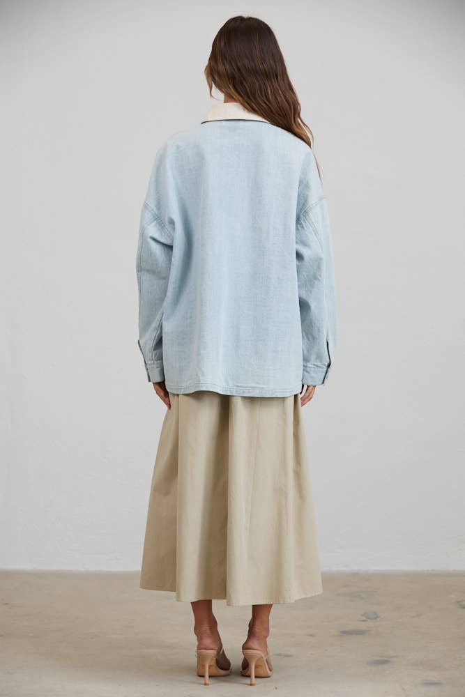 Oversized Utility Denim Jacket
