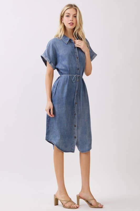 Tencel Denim Shirt Dress