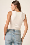 DEEP V NECK SLEEVELESS BODYSUIT