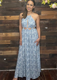 Ditsy Floral Cut Out Maxi Dress